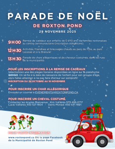 Parade De Noël AFFICHE 2 - Municipalité de Roxton Pond